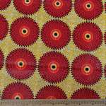 Wax Printed Piece Disc Red&yellow 480CMX112CM