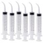 Pet Human Disposable Elbow Syringe Irrigation Syringe Curved Tip 12ML 6PC