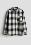 Cotton Flannel Shirt - Green Checked