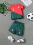 Boys 2-PIECE Summer Sportswear Set Quick-dry Short Sleeve T-Shirt & Shorts Casual Soccer Outfit For Kids