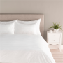 @home Gold Seal Certified Egyptian Cotton 300 Thread Count Wide Stripe Duvet Cover Set White