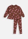 Floral Peplum Sweatshirt & Leggings Set