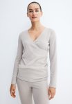 Mama Before & After Nursing Wrap Top - Light Beige