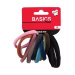 Basics Hair Tie Polyester Asstd 12PCS