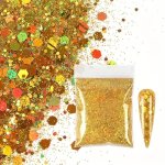 10G Bag Holographic Chunky Glitter Craft Glitter For Resin Art Crafts Cosmetic Mixed Size Chunky Glitter Nail Body Face Eye Epox