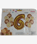 Casey 13PC Gold And White Balloon Set NR.6
