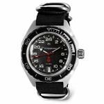 Vostok Komandirskie 650541 Gmt Automatic Mechanical Self-winding Diver Wrist Watch Black Strap B