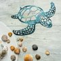 1PCS Metal Turtle Wall Decor Blue Home Decor Hanging Ocean Themed Gifts Turtle Craft Supplies Coastal Metal Wall Art Turtle Decorations For Living Room