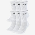 Nike Everyday Cushioned Crew 6-PACK White black Socks