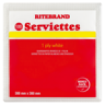 1 Ply White Serviettes 100 Pack