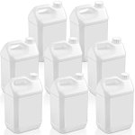 Hoolerry 8 Pack 1 Gallon Plastic Jug With Child Resistant Lid Jugs With Ergonomic Handle Reusable Bpa Free Storage Containers Hd