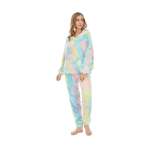 Zs - Tie Dye Hoodie 2PCS Set - Red