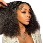 14INCH Peruvian Hair Waterwave Glueless Curly Wig-full Lace Frontal Wig