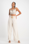 Jenna Linen Pant - Stone - S