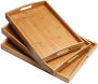 Three Different Sizes - Bamboo Trays Are Perfect For Meals Of All Sizes