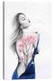 Canvas Art - Cherry Blossom Woman Large Abstract Canvas Print Wall Art