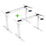2 X Tekdesk's V2.0 White Frames Only Height Adjustable Electronic Standing Desk - 2 X Tekdesk's V2.0 White Frames Only