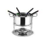 Trendy Fondue Set With Burner & 6 Forks Dining