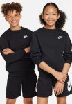 Nike K Nsw Club Flc Crew Ls Lbr - Black white