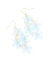 Goldair Gold Blue 4-FLOWER Drop Earrings