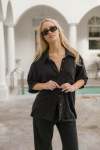 Corfu Classic Shirt - Black - Large Long Sleeve