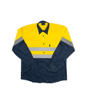 Hi-vis Two Tone Vented Long Sleeve Work Shirt
