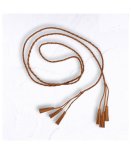 Braided Tassel Suede Belt - Tan Free