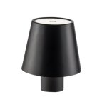 Corky Rechargeable LED Metal Lamp Black White - White