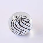 Glass Paper Weight Black & White Whirl – 9CM