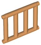 Parts Bar 1 X 4 X 3 Grille With End Protrusions 62113 - Medium Nougat