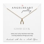 Wishbone Necklace Beige Silk