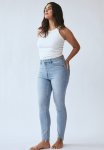 Ultra High Ankle Jeggings - Light Denim Blue