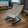 Acosta Rocking Occasional Chair- Beige