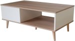 Cosenza Coffee Table - Sahara & White