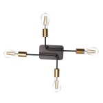 Traverse Ceiling Light 4 Bulb Black And Gold