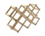 10-BOTTLE Foldable Wood Diamond-shaped Wine Rack