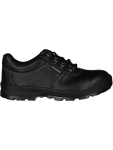 Terrapod Black Leather Lace-up Safety Shoe - 6 Black