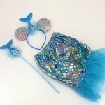 Blue Metallic Mermaid Outfit - Factory Plaza