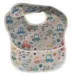4AKID Waterproof Baby Bib With Crumb Catcher - Assorted Designs - Cars