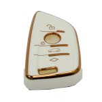 Key Cover Suitable For Mercedes Gloss Gloss White & Gold - Autostyle Motorsport South Africa