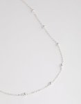 Silver Station Bead Chain Necklace