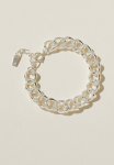 Single Bracelet-sterling Silver Plated Curb Chain