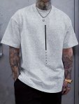 Dream Creative Print Men's Casual T-Shirt Summer Fashion Crew Neck Short Sleeve Top Modern Streetwear Style For Men