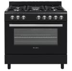 ELBA 90CM Black 5 Burner Gas Stove With Electric Oven - 04 96CL827B