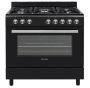 ELBA 90CM Black 5 Burner Gas Stove With Electric Oven - 04/96CL827B