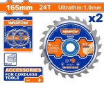 Ultra-thin Tct Saw Blade Set D 165MM X B 20 16MM - 24T WTC3K16