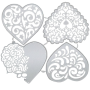 Craft Stationary Multi Heart Design Steel Template Stencil 13.5CM