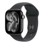 Apple Watch Series 11 Gps + Cellular 46MM Jet Black Aluminium Case With Black Sport Band S m