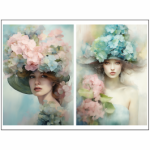 Tear Resistant Deco Print Hydrangea Girl