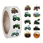 500 Pcs Tractor Stickers Roll Cool Green Farmer Tractor Stickers For Bottle Laptop Skateboard Phone - Truck And Tractor Merchand